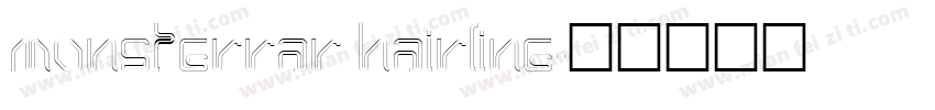 Monsterrar Hairline字体转换